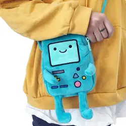 Finn & Jerry e Jake figuram bolsa de crossbody, bolsa de pelúcia, bolsa para telefone, anime aventura, Robert BMO, brindes de pelúcia, prenda para crianças