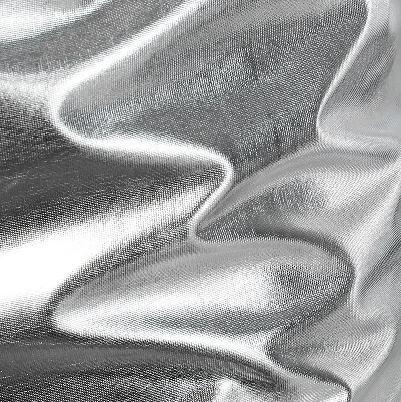 Herren Glänzendes Metallic Langarm-Hemd Einfarbiges Revers-Kragen Knopfleiste Slim Fit Glänzendes Club-Nacht-Party-Bühnen-Performance-Hemd – Detail 10