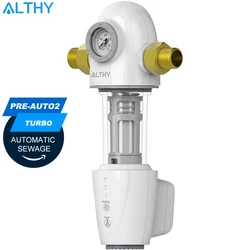 ALTHY PRE-AUTO2-sistema purificador de agua para toda la casa, prefiltro de relavado y lavado automático, filtro de sedimento giratorio hacia abajo, Central