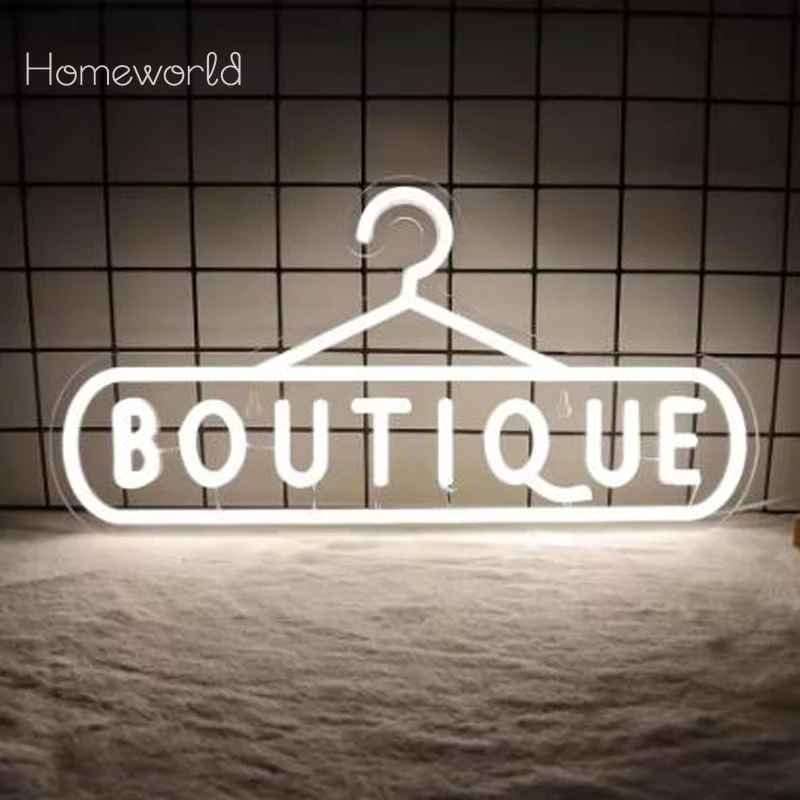 Coat hanger LED Neon light sign used for dressing room wall decoration  clothing store decoration  Hotel laundry room logo
