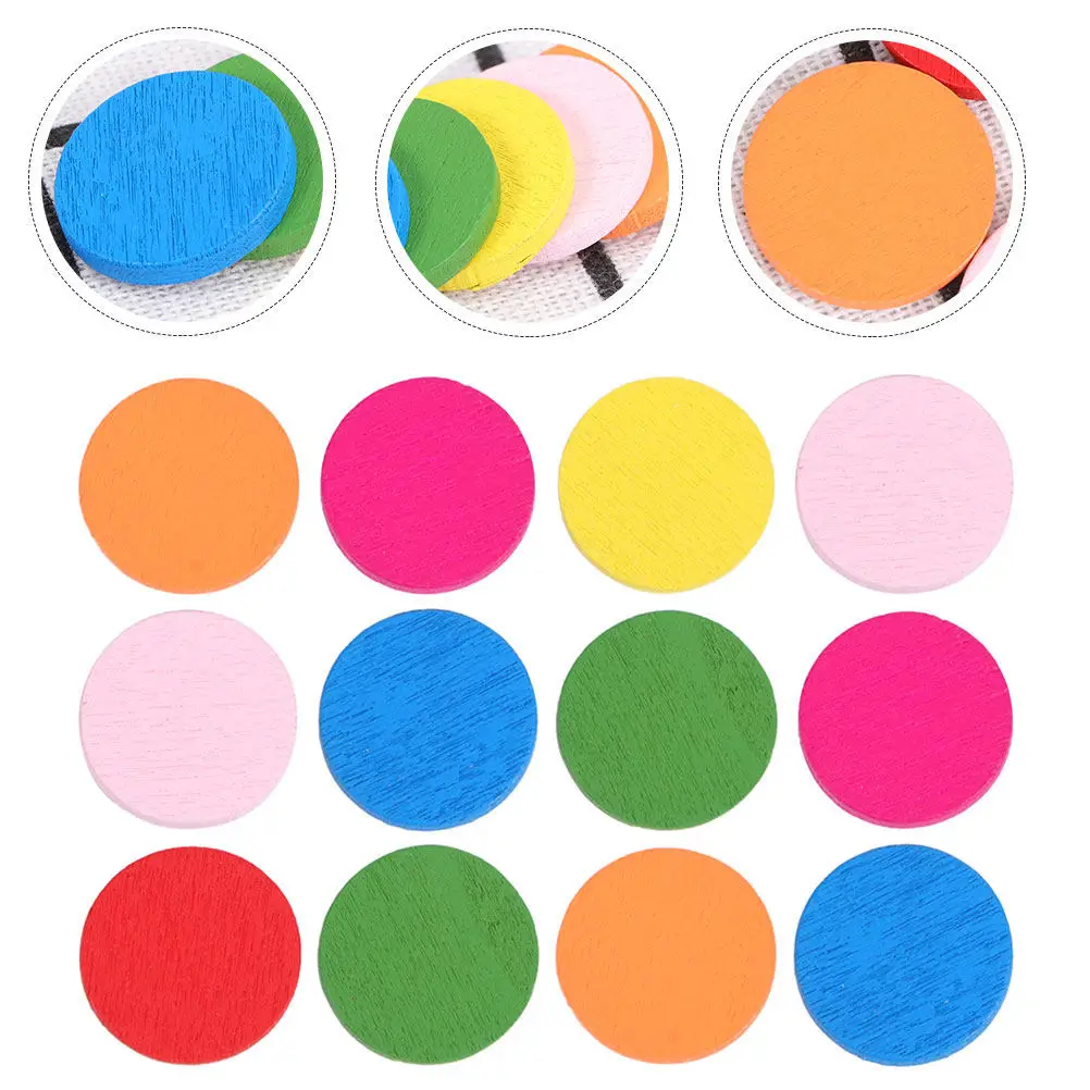 150Pcs Wooden Chips Math Teaching Aids Colorful Counting Cognitive Development Early Education Arithmetic Learning Tools