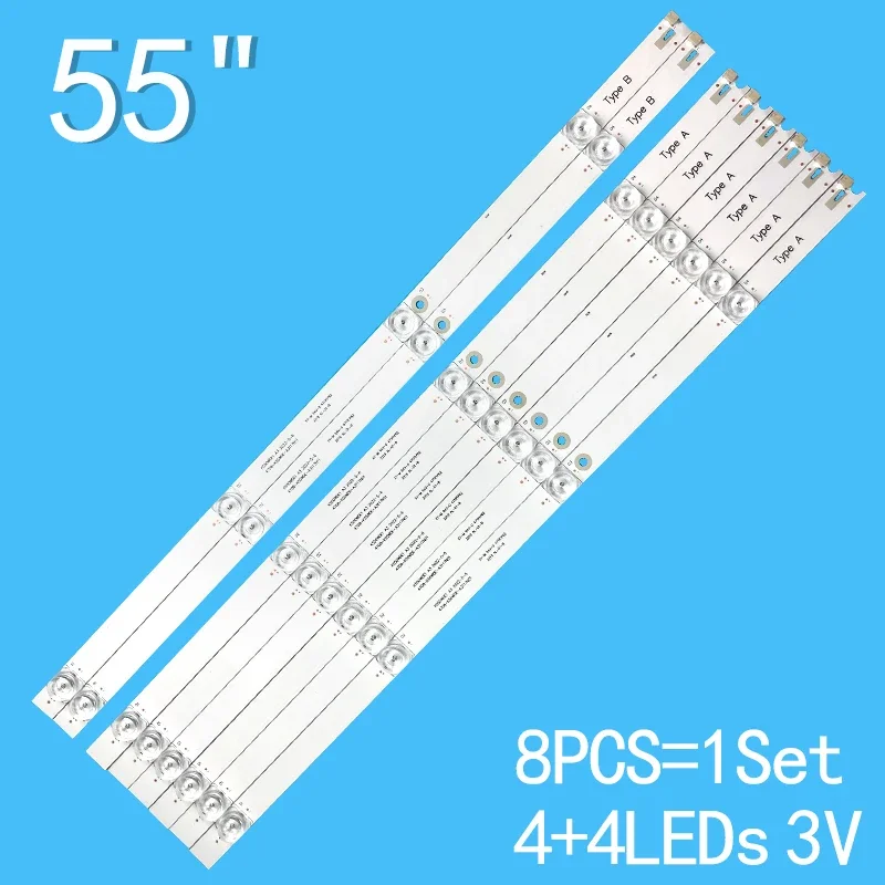 LED backlight strip 4 lights, suitable for Philips  55PUF7194/T3 4708-K55WDE-A3117N01 A3117N11 K550WDE1 A3