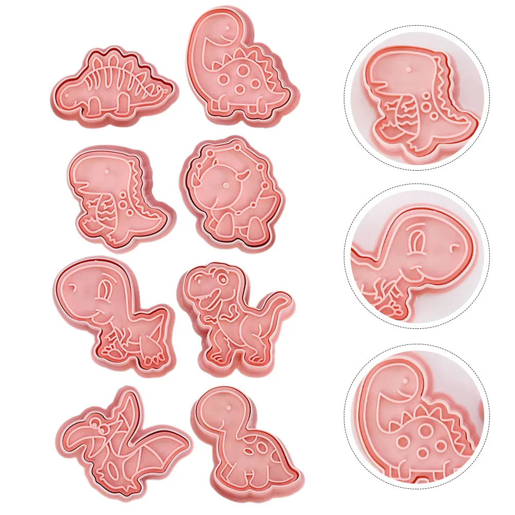 

8pcs Mould Pink Animal Shaped Baking Tool Reusable Cookie Mold Chocolate Cookie Baking Supplies Fondant