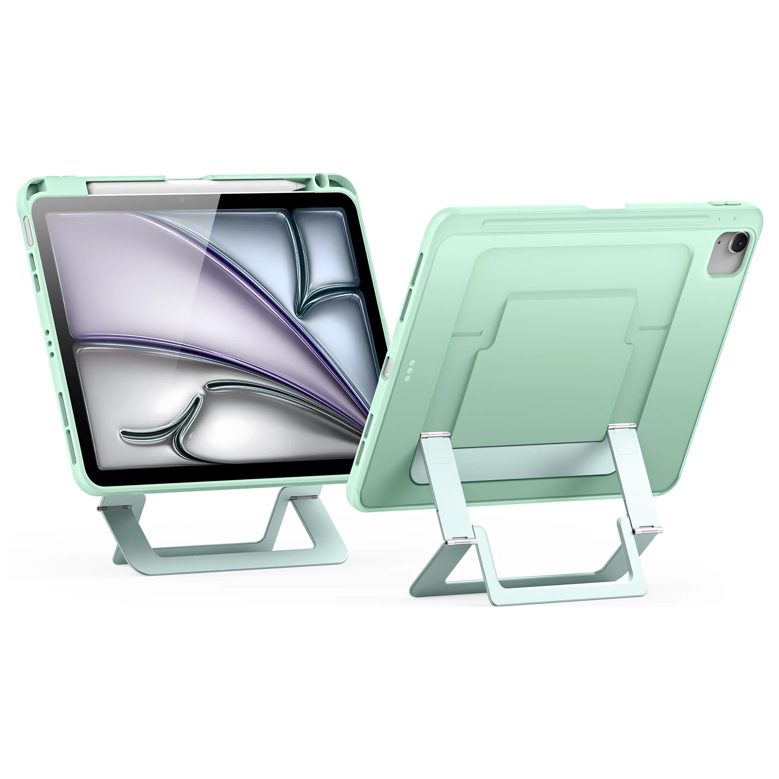 Kleurrijke, verstelbare standaardhoes van legering voor iPad Pro 11/13, iPad Air 11/13 (2024/2025/2026), iPad 10e/11e generatie, iPad Air 5/4 10.9 inch