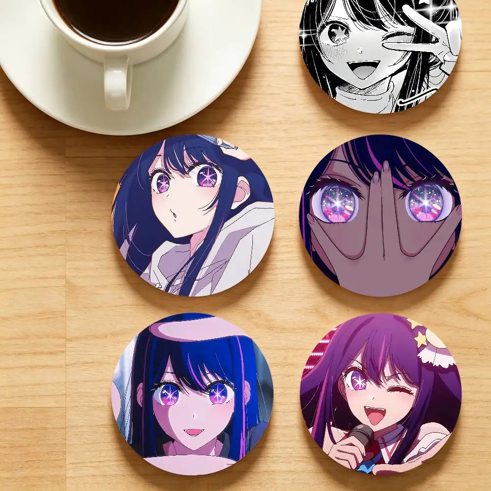 P-Profile P-Picture Round Wooden Coaster Decorative Coffee Cup for Use in Coffee Shops Bars