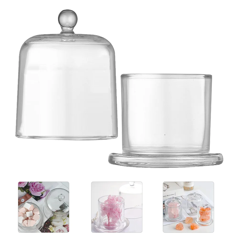

Cheese Holder Candy Jar Decoration Glass Butter Dish Household Dome Office Clear Cups