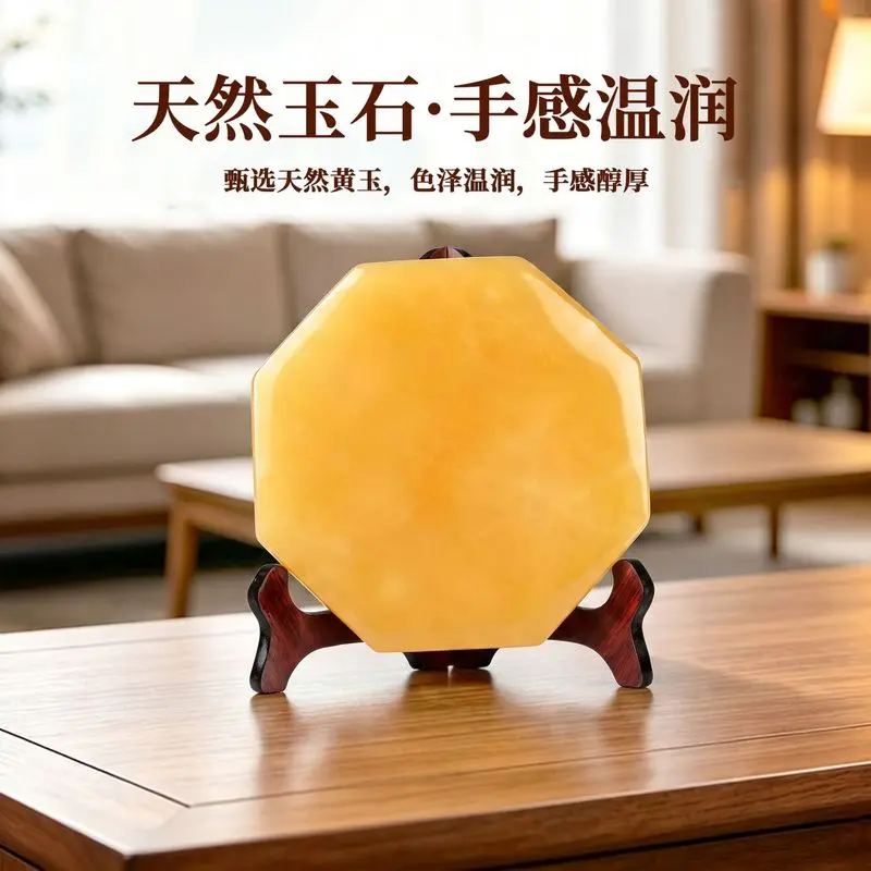 Natural jade Tai Chi and Bagua ornaments for home living room decoration, entrance hall, housewarming, shop display, and crafts