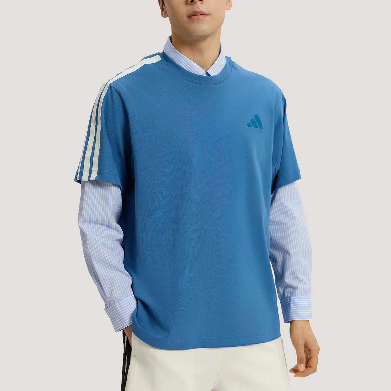 Adidas Authentic Summer Men's Retro Sports Classic Breathable Short Sleeve T-Shirt KR2492