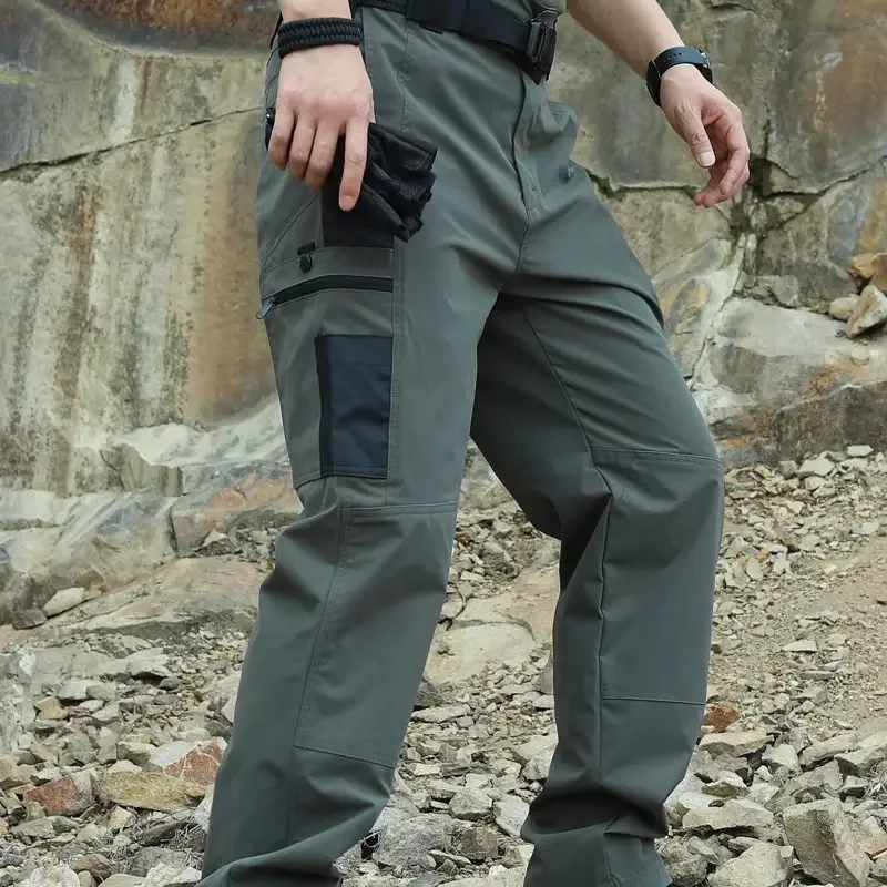 Men's Outdoor Tactical Work Pants – Multi-Pocket, Durable, Loose-Fit, Breathable, Military-Style Trousers