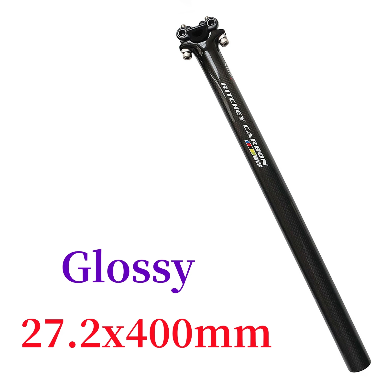 3K Carbonfaser-Fahrradsattelstütze 27,2/30,8/31,6mm MTB/Rennrad Carbonfaser-Sattelstütze 350/400/450mm