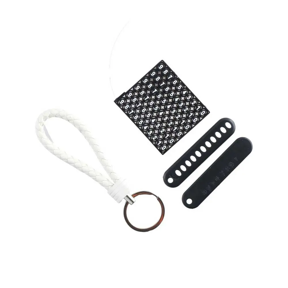 Porte-clés en cuir tissé à la main, lanière Anti-perte, numéro de téléphone, Clip de clé de voiture, haute qualité ​   Porte-clé de voiture