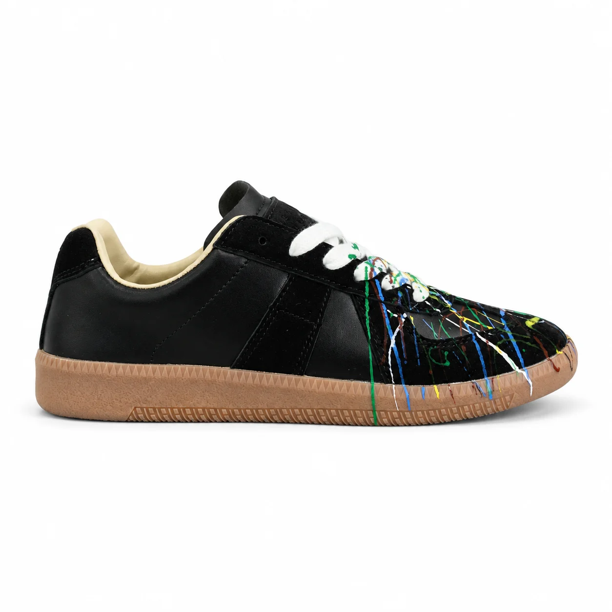 Spring Casual Derby Shoes Woman Men Leather Patchwork Round ToeTennis Shoes Lover's Spring Lace-up Sneakers Shoes Male 2026