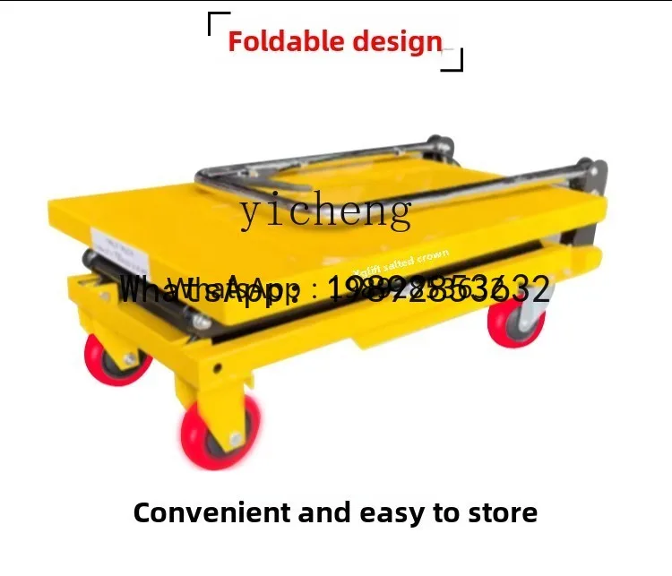 Truk platform angkat hidrolik manual A1, angkat elektrik mobile, angkat kecil, troli sederhana