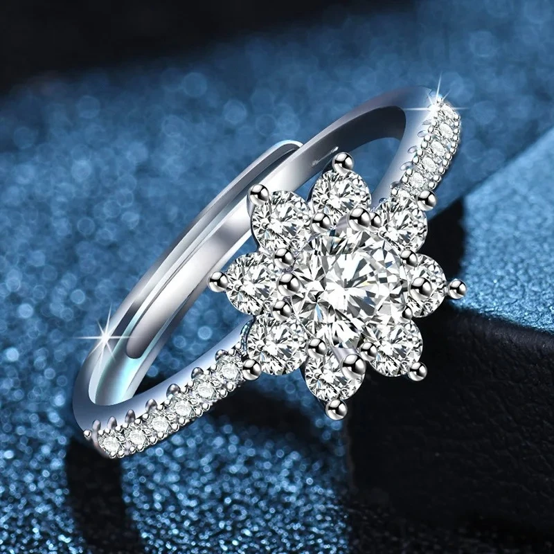 Luxury 925 Sterling Silver Ring Simple for Women Wedding Fine Jewelry Engagement Charm Party Fashion Lab Diamond Ring Gifts view 2