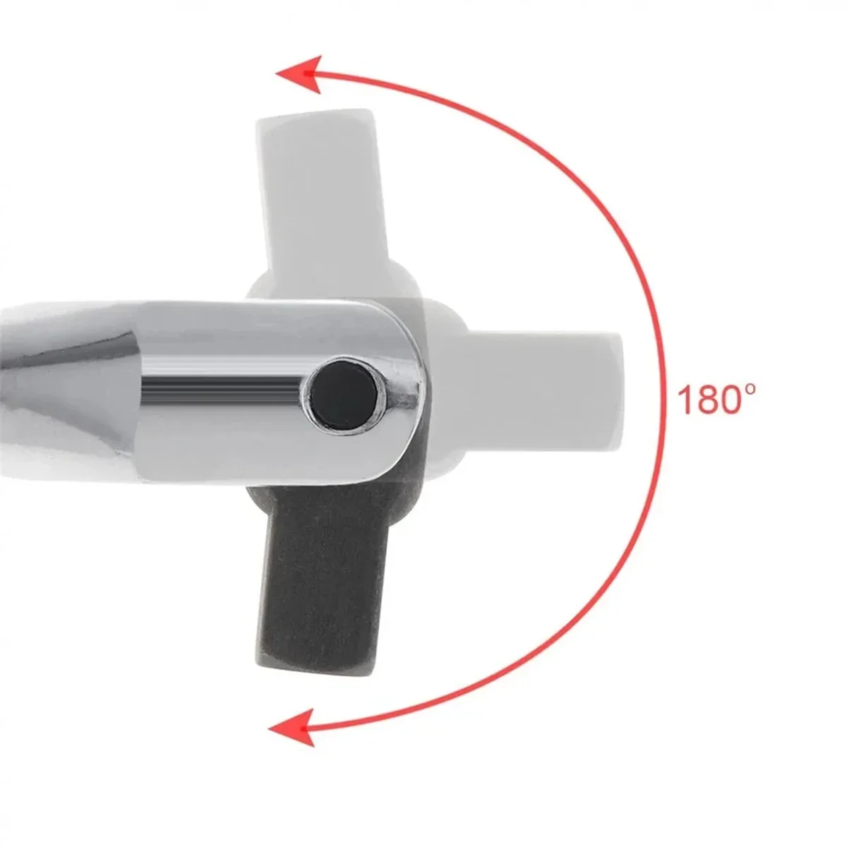 ABNJ Drive Breaker Bar Wrench Socket 15 Inch Extension Bar 180 Degree Flexible Head and Engraved Non-Slip Handle Repair Tool