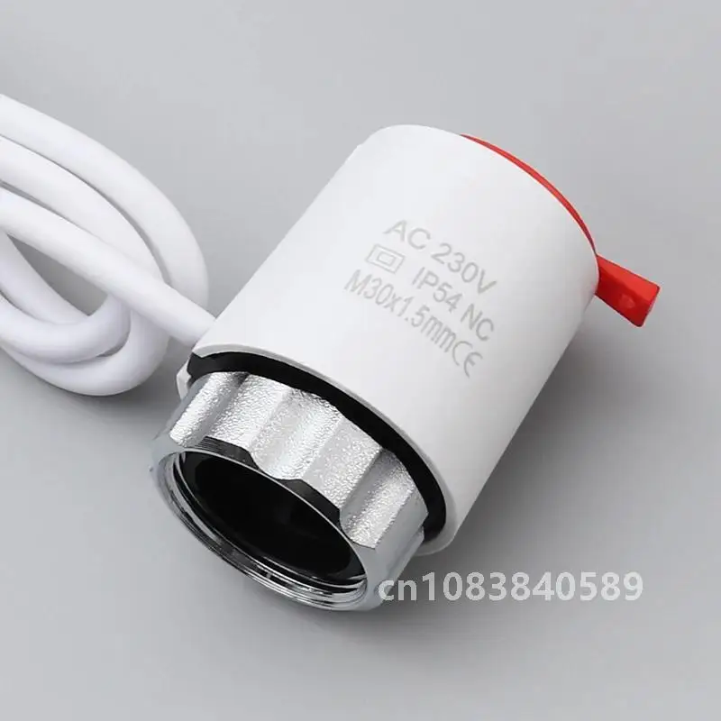 230V Normally Closed NC M30*1.5mm Electric Thermal Actuator for Underfloor Heating TRV Thermostatic Radiator Valve