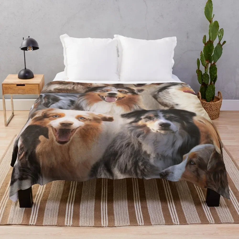 

Australian Shepherds Throw Blanket Tourist Blankets For Sofas Sofa Softest Blankets