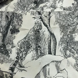 Jacquard Fabric Ink Style Off White Sketch Chinese Style Clothing Dres Design Fabrics for By The Meter Diy Wholesale Cloth