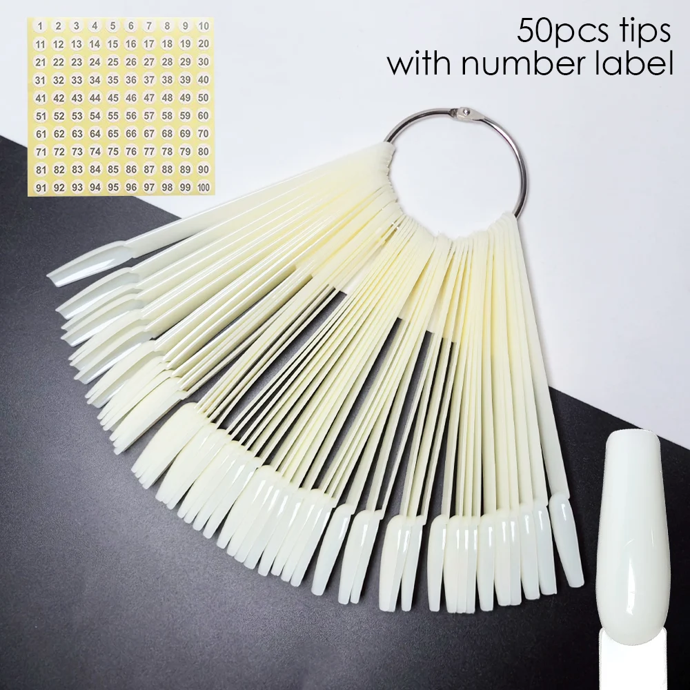 80/50/20 Stuks Nail Display Sticks Nail Swatch Valse Nagel Tips Nagel Gel Polish Praktijk Clear display Board Voor Nail Art Gereedschap