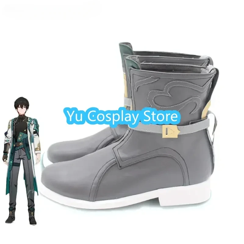 Game Honkai Star Rail Danheng Cosplay Shoes PU Leather Shoes Halloween Boots Dan Heng Cosplay Props Custom Made