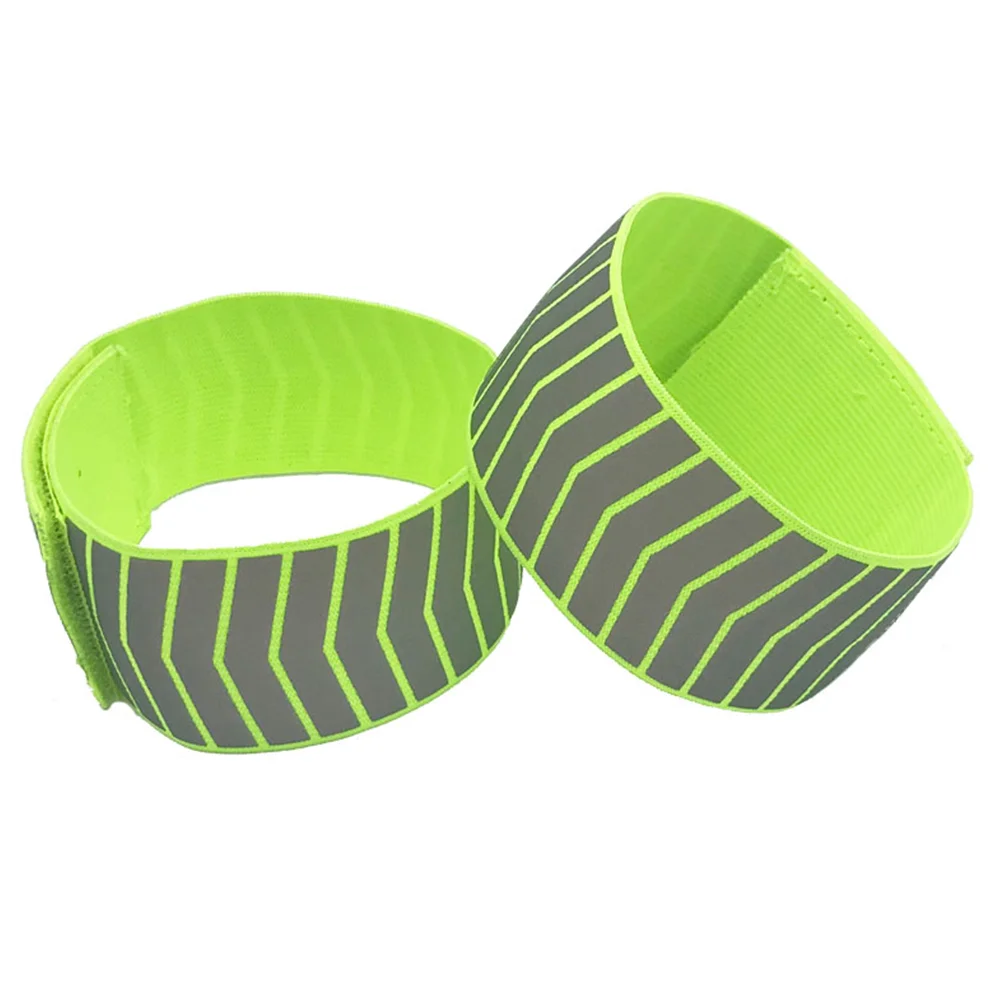 Running Cycling Reflective Strip Warning Safety Bind Pants Tape Reflective Safety Tape lorescent Ribbon Warning Belt(Green)