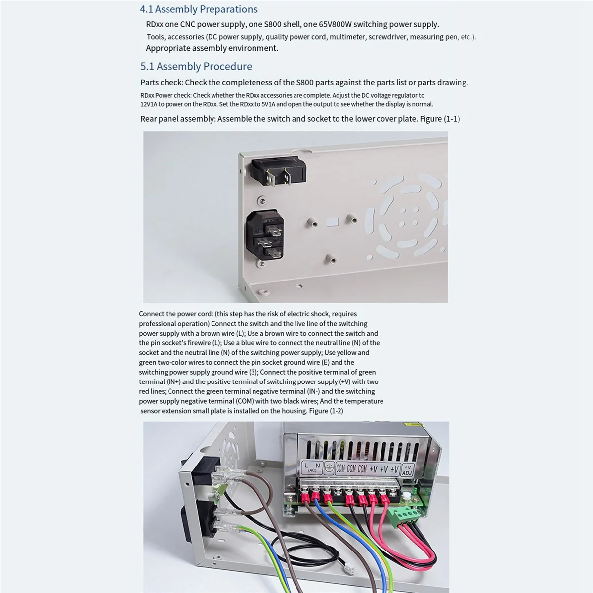 RD RD6012 RD6018 แหล่งจ่ายไฟ 65V 800W แหล่งจ่ายไฟดิจิตอลกรณี S800 สําหรับเปลือกเหล็กชุดแปลงแรงดันไฟฟ้า A002