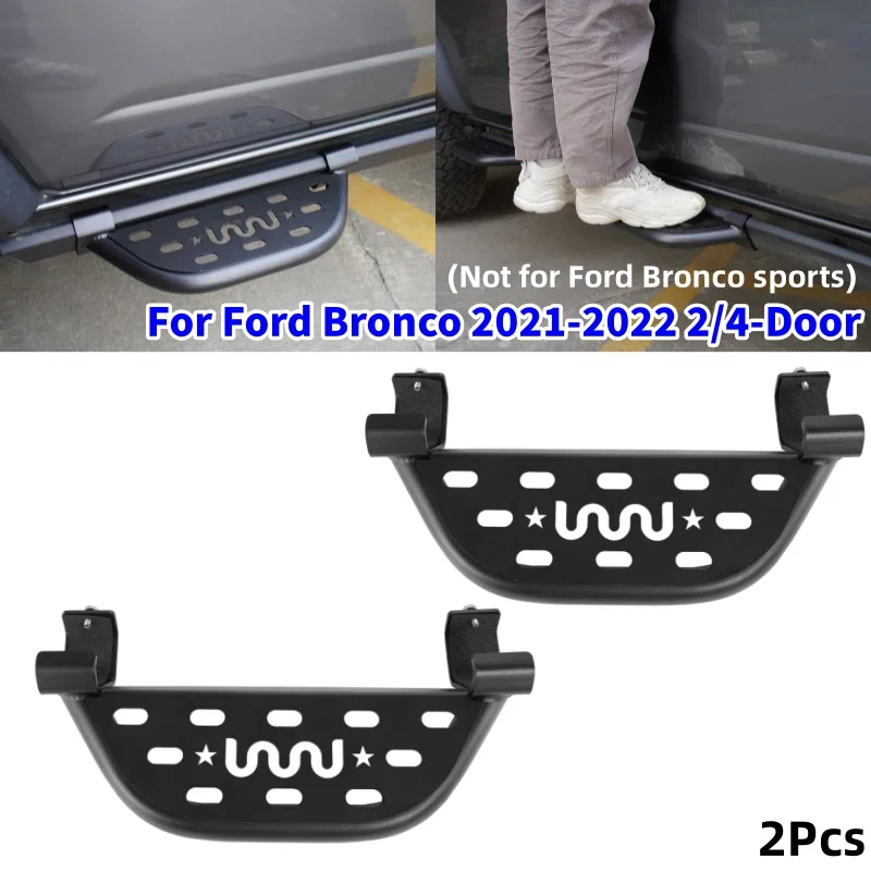 

Car Side Steps Auto Front Rear Door Steps For Ford Bronco 2021-2022 2/4-Door Models