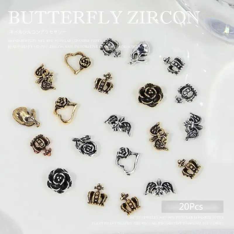 سحر الأظافر R3MF مع أحجار راينستون الذهب الفضة الماس الأظافر الفنية الفنية الفنية الأظافر