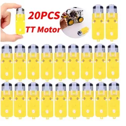 20-1pcs Dual Shaft TT Motor DC 3-12V Smart Car Robot Reductiemotor Installeren EMC Smart Car Chassis Vier Drive Auto Motor Motor Motor