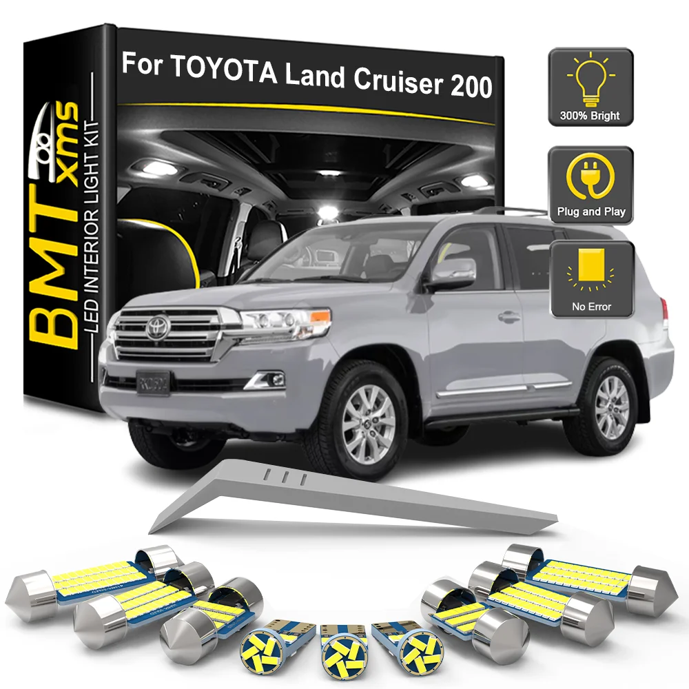 

BMTxms 10/18Pcs LED Interior Light Bulb Kit For Toyota Land Cruiser 200 Series 2008-2018 2019 2020 Car Reading Dome Trunk Lamp