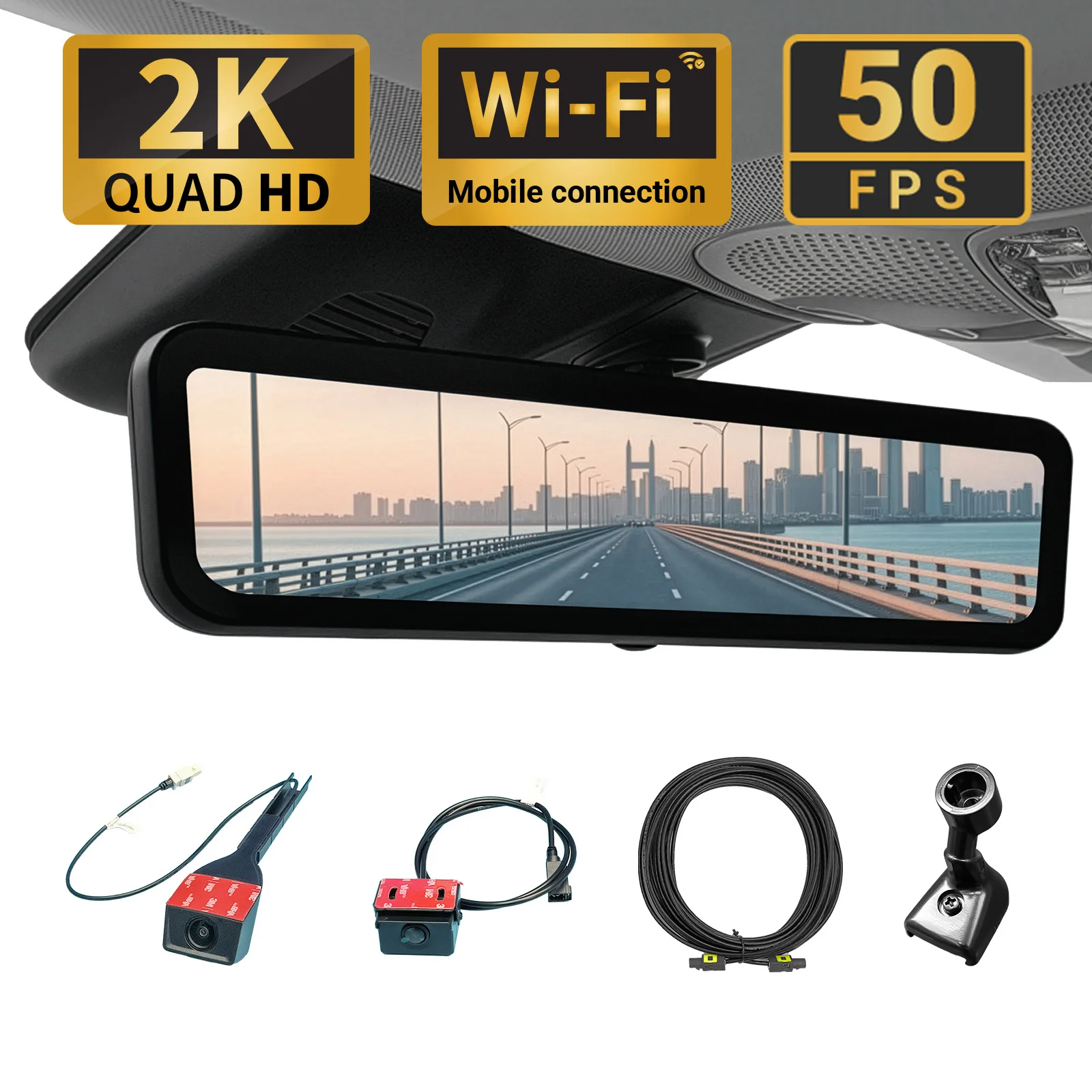 Sinjet For Universal Wifi Separated-type Rearview Digital Streaming 2K Car Camera 9.2 Inch H10 Pro Mirror Dash Camera