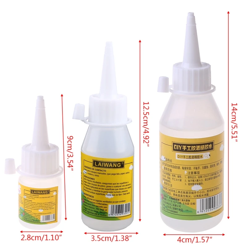 Y1UB 20/50/100ml กาวแอลกอฮอล์กาวสิ่งทอผ้าเครื่องเขียน Scrapbooking