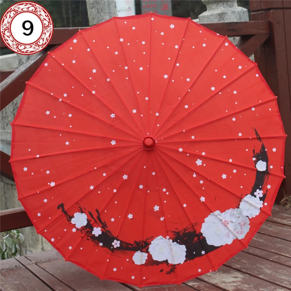

Chinese Antique Wedding Bride Oiled Paper Umbrella Dragon and Phoenix 10 Colors Decorative Umbrella Jasmine Blossom Dance Prop
