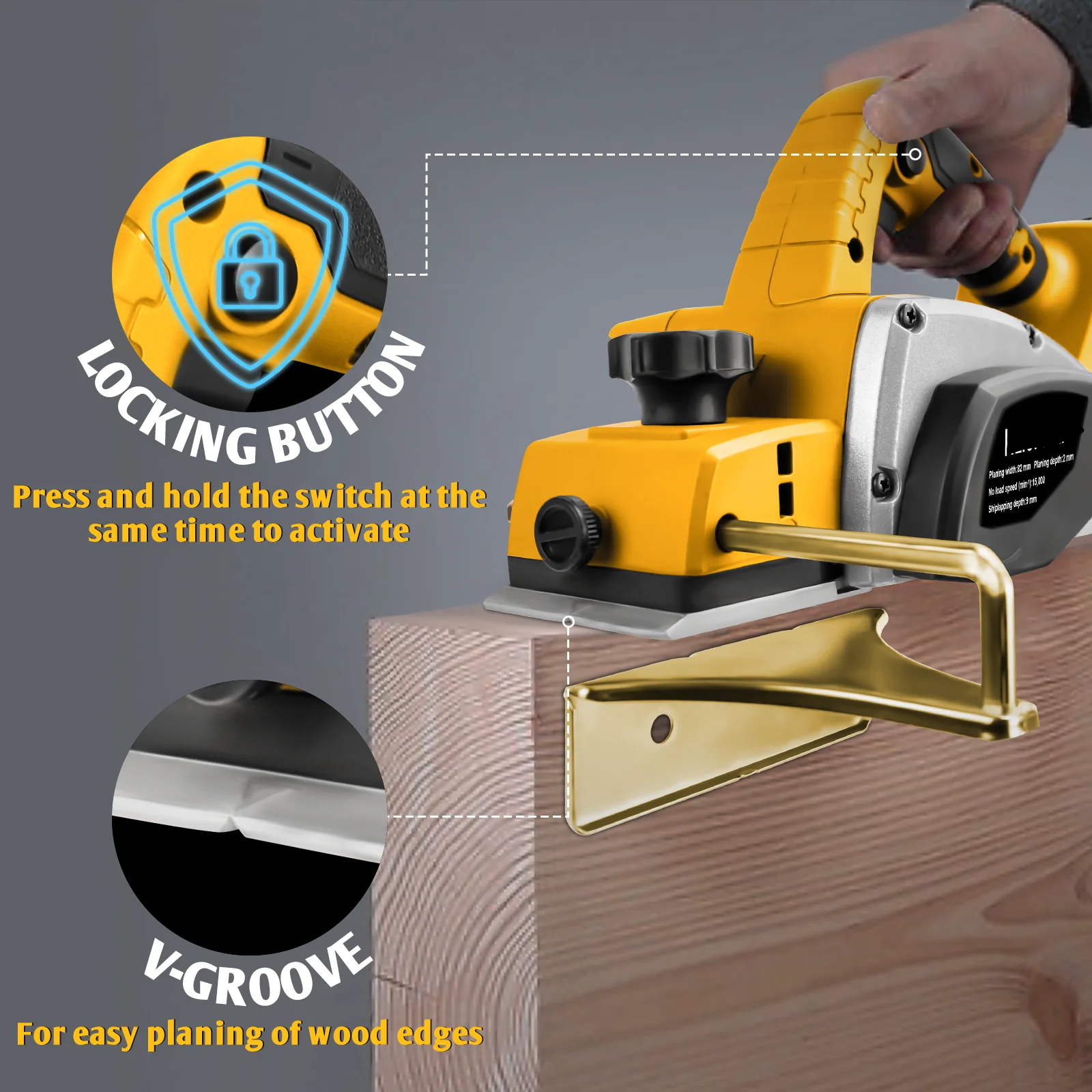 デウォルト20Vバッテリー対応電動ハンドプレーナー、コードレ - Router Plane Hand のレビューと価格