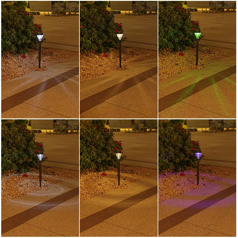 New LED Solar Light and Shadow Ground Inserted Lawn Light Outdoor Waterproof Courtyard Garden Decoration Atmosphere Night Light