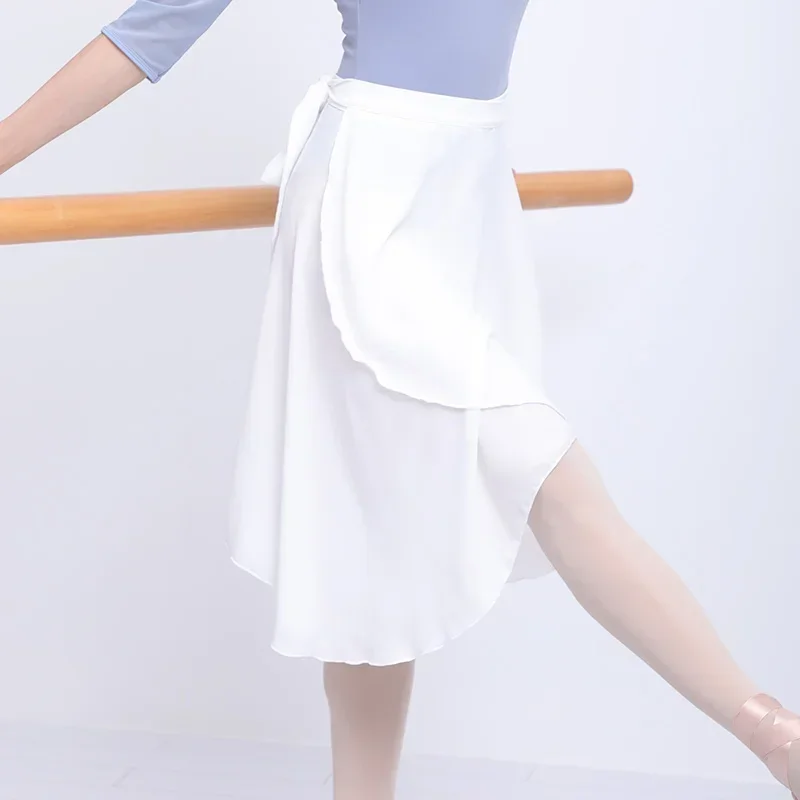 

Ballet Skirt Women Adult Long Wrap Chiffon Skirt Lace Up Ballet Tutu Skate Skirt Ballerina Dance Wear