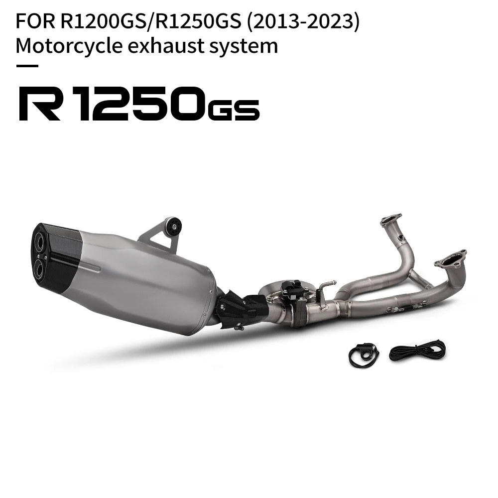 Slip On For R1250GS ADV R1250 GS Adventure 2019-2023 Motorcycle Exhaust Escape Carbon Fiber Muffler Front Mid Link Pipe