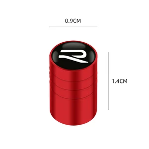 4 Stück Automatic Emblem Deckel Neues Logo R -Zubehör Cover VW Volkswagen Golf 8 Mk8 Hauptverkäufe Emblema Golf MK8 - №4