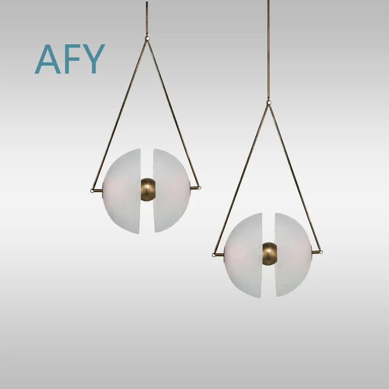 Postmodern Pendant Lamp for Restaurant Coffee Shop Bedroom Clothing Store Aisle Exhibition Hall Window Glass Chandelier