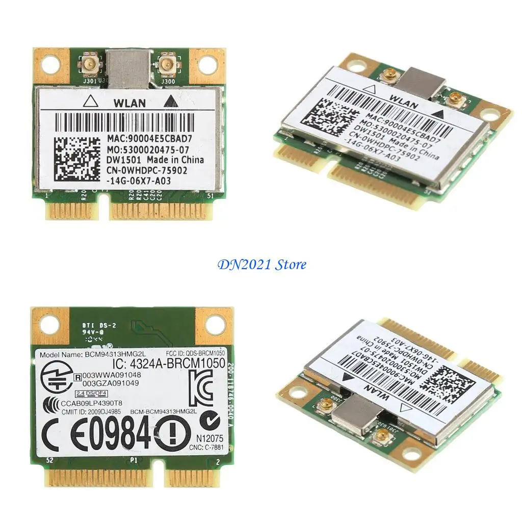 

Карта F3KE Mini PCI-E Wi-Fi BCM4313 BCM94313HMG2L DW1501 CN-0K5Y6D 0WHDPC для