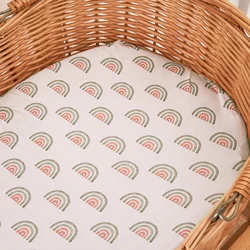 HappyFlute Nature Pattern Bassinet Sheet Soft Stretchy Craddle Sheets Universal Sheet Bed Mattress Elasticity Cover For Baby