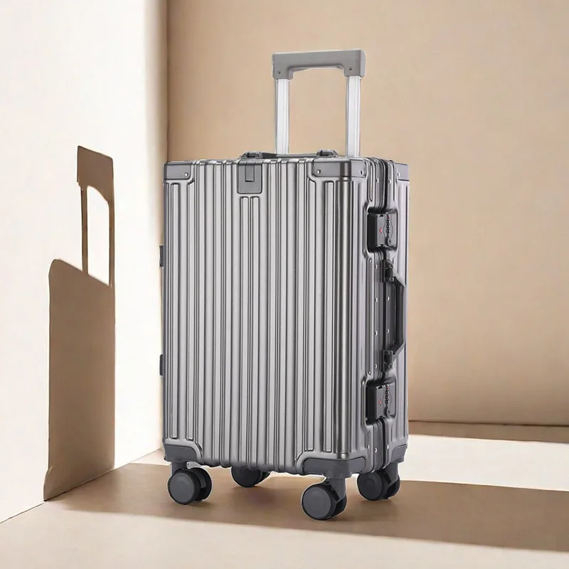 Men's Suitcase 2024 New Large-Capacity Trolley Case Strong and Durable Thickeneded Double-Layer Explosion-Proof Zipper Suitcase