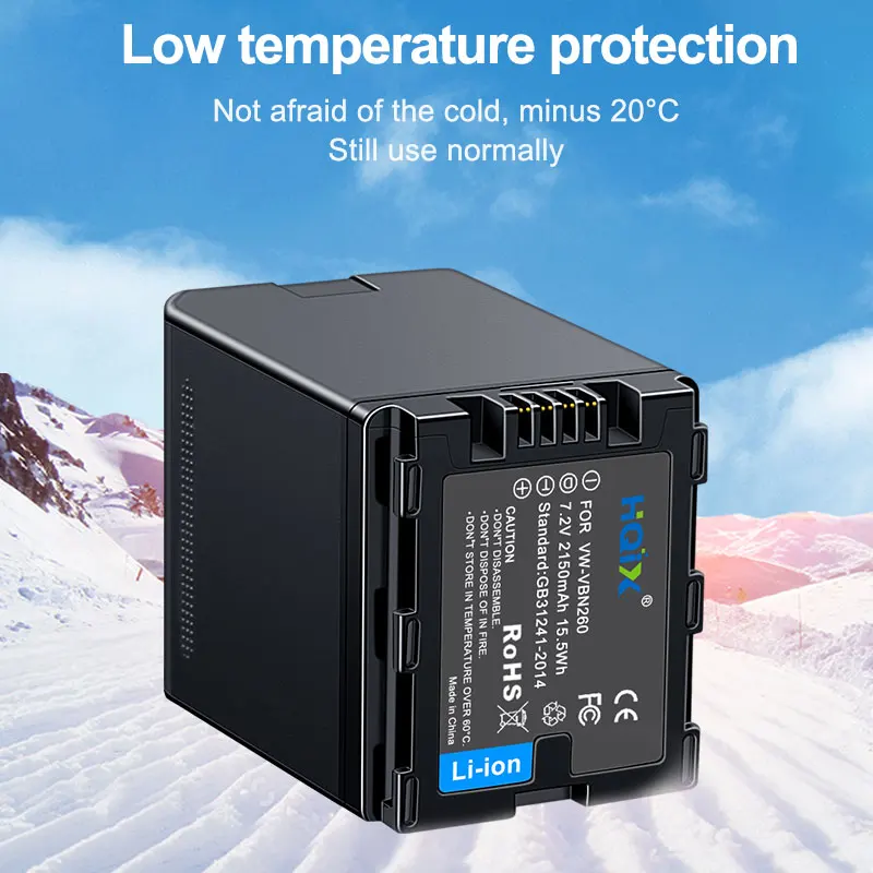 HQIX pour Panasoinc HC-X920M X900MGK HDC-SD800 SD900 TM900 HS900 caméra VW-VBN260 double chargeur de batterie