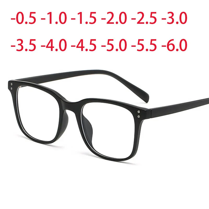 

2329 Square TR90 Big Frame Clear Lens Prescription Glasses Myopia Nerd Spectacles Degree -0.5 -1.0 -2.0 -3.0 -4.0 to -6.0