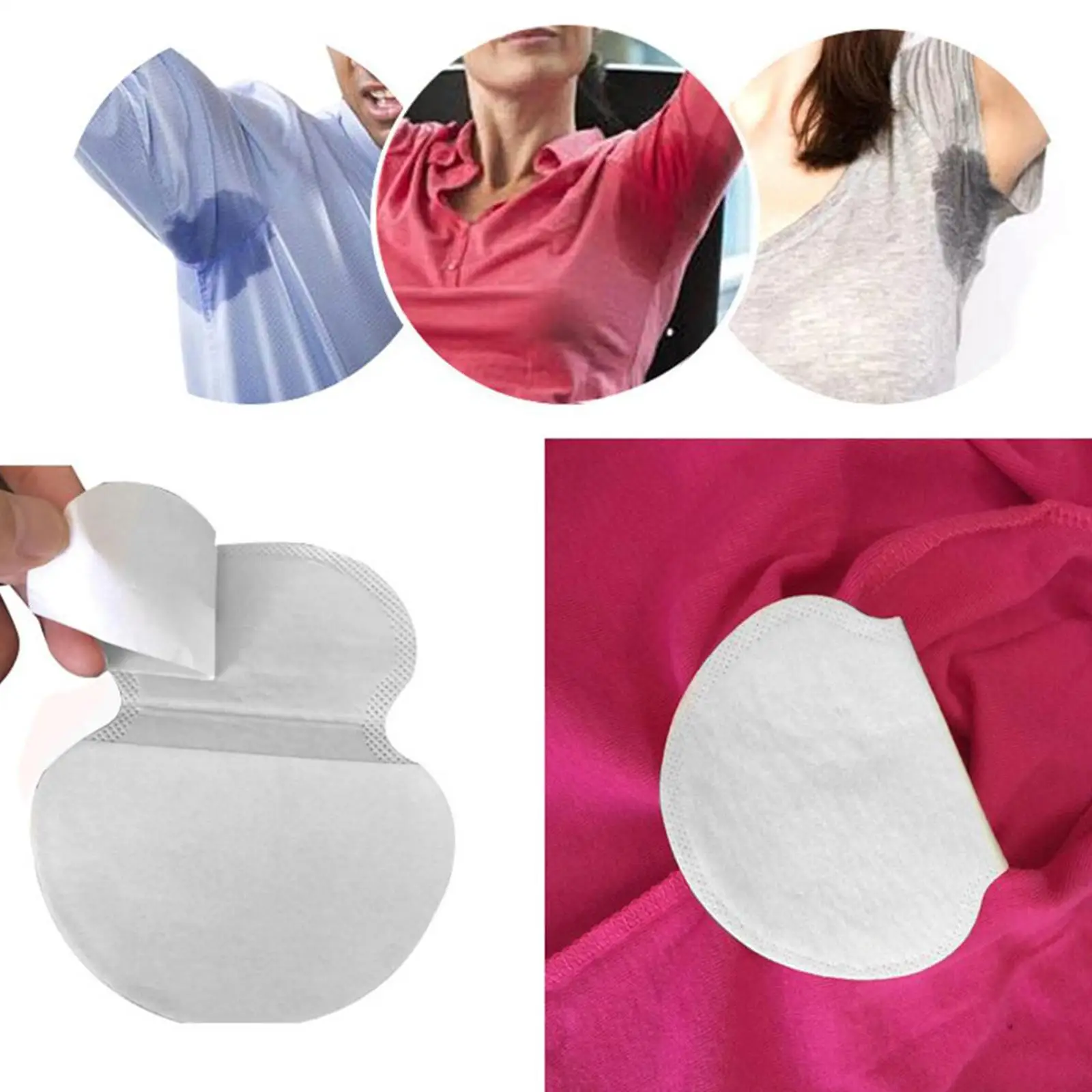 100pcs/set Summer Armpit Sweat Pads Underarm Deodorants Stickers Absorbing Disposable Anti Perspiration Patch