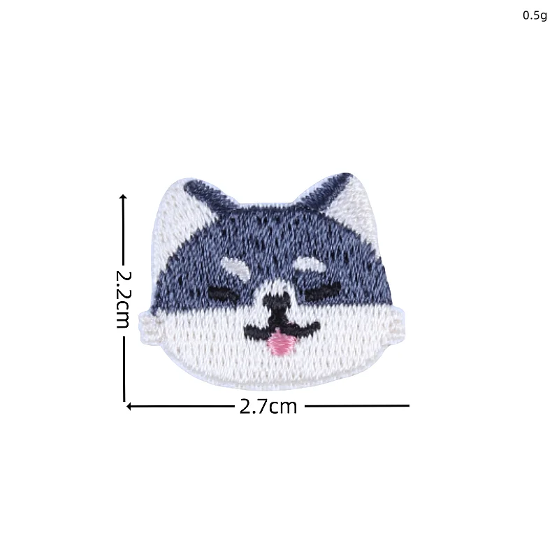 10pc Cartoon Iron On Animal Patches Embroidery Cat Dog Lion Stickers For Clothing Bags Shoes Hats Decoration Badge DIY Material