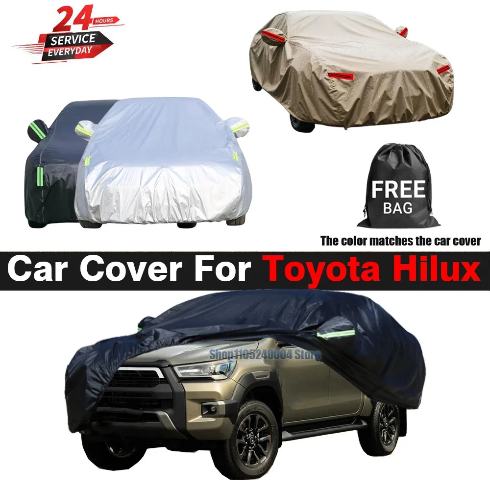 For Toyota Hilux 2004-2025 All Weather Truck Cover Outdoor Anti UV Sun Rain Snow Ice Protection