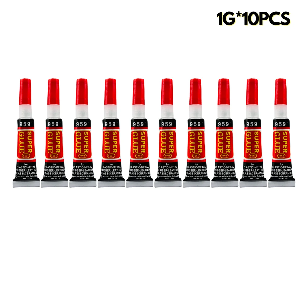 10-50 Vloeibare Superlijm Hout Rubber Metaal Glas Cyanoacrylaat Lijm Kantoorartikelenwinkel 502 Instant Sterke Bond Leder