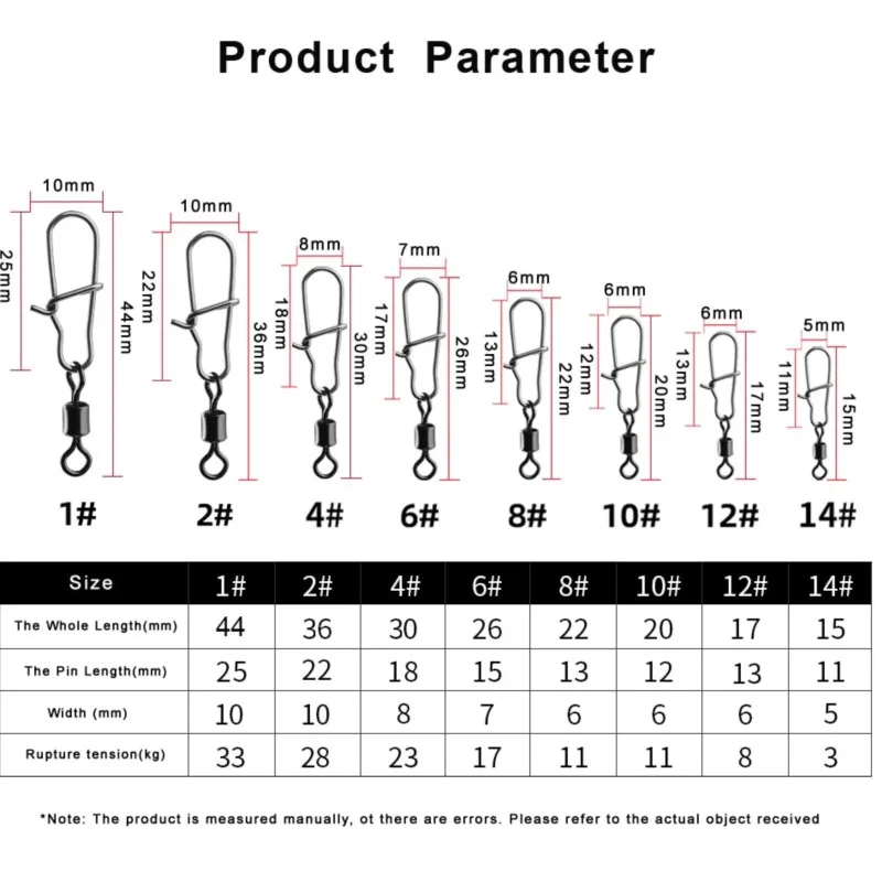 الكرة تحمل موصل قطب ، الفولاذ المقاوم للصدأ معدات الصيد ، أدوات إغراء ، 100 قطعة/الحزمة