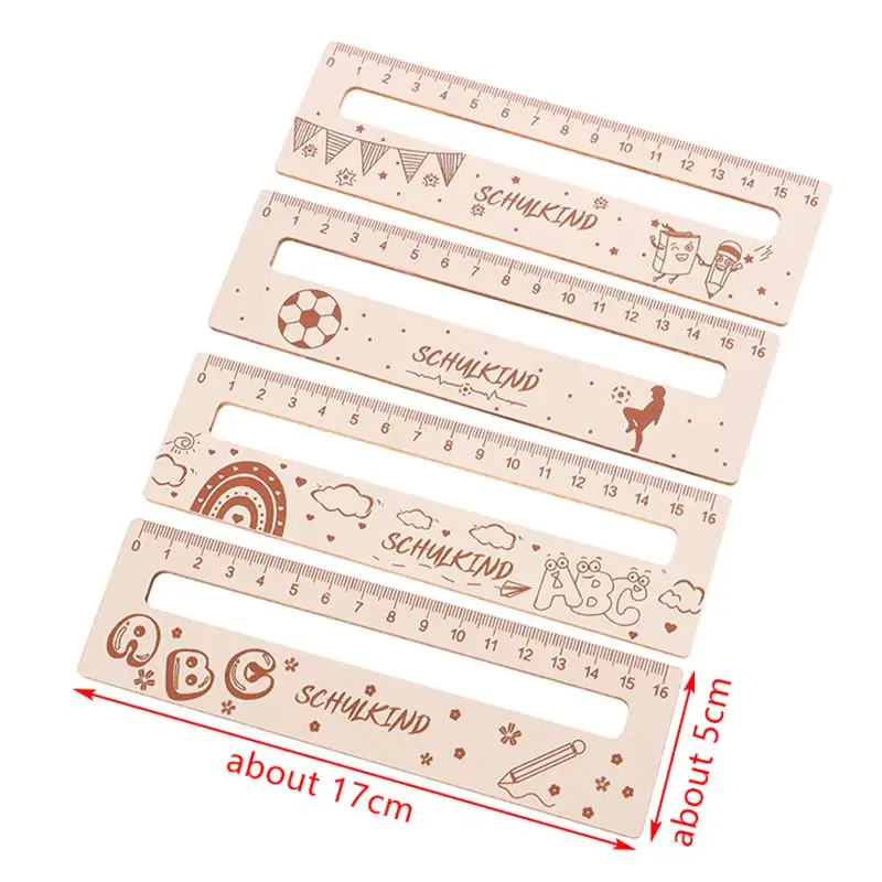 Back to School Essential: Children's Wooden Learning Ruler; Ideal Reward Gift for Kids Starting the New School Year.
